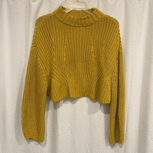 H&M Mustard Cowl Neck Sweater
